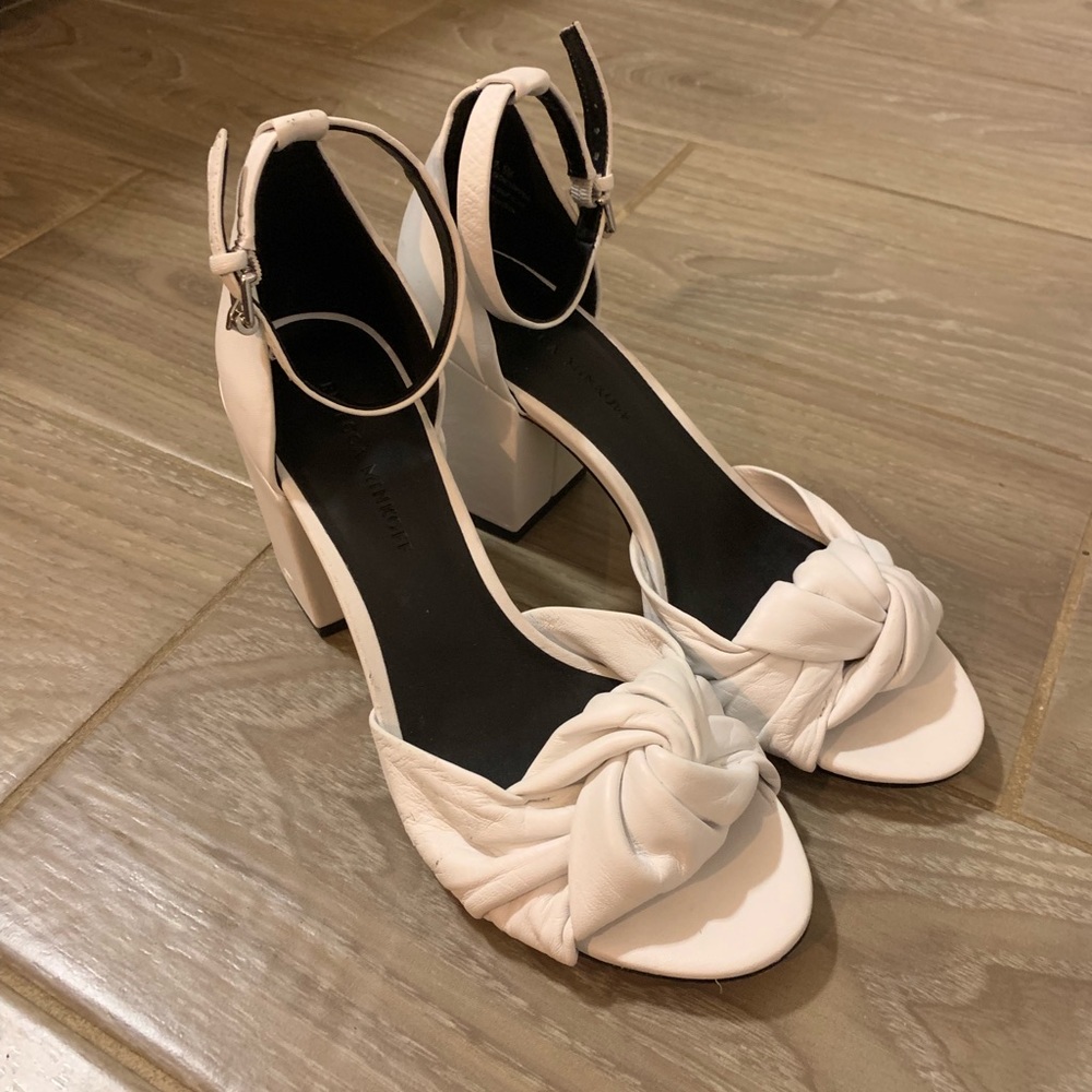 Rebecca Minkoff white leather heels